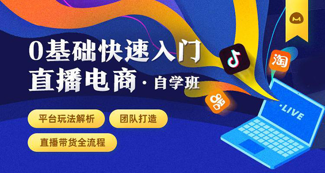 0基础快速入门直播电商课程：直播平台玩法解析-团队打造-带货全流程等环节-闪越社