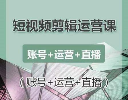 南小北短视频剪辑运营课：账号+运营+直播，零基础学习手机剪辑【视频课程】-闪越社