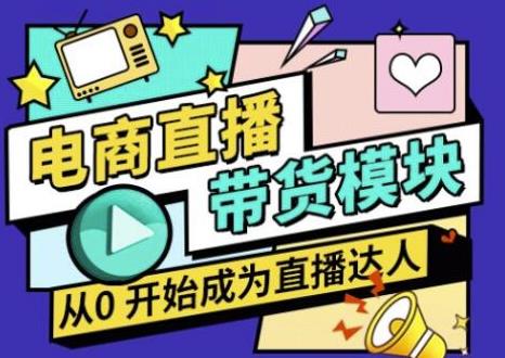 大鹏·电商直播带货课，系统学习直播带货各环节技巧和套路-闪越社
