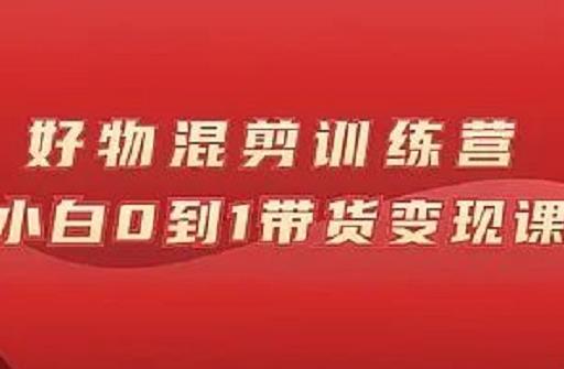 万三好物混剪训练营：小白0到1带货变现课-闪越社