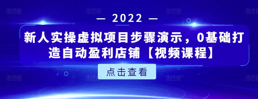 新人实操虚拟项目步骤演示，0基础打造自动盈利店铺【视频课程】-闪越社