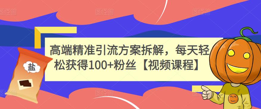 高端精准引流方案拆解，每天轻松获得100+粉丝【视频课程】-闪越社