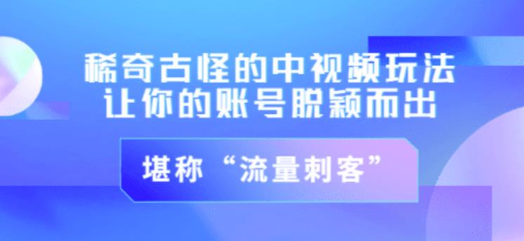 不讲李·稀奇古怪的冷门中视频冷门玩法，让你的账号脱颖而出，成为流量刺客！（图文+视频）-闪越社