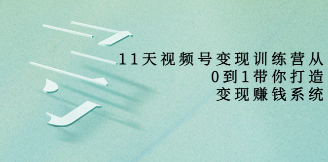 11天视频号变现训练营，从0到1打造变现赚钱系统（价值398元）-闪越社