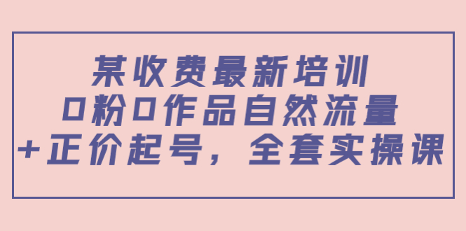 某最新收费培训内容：0粉0作品自然流量+正价起号，全套实操课-闪越社