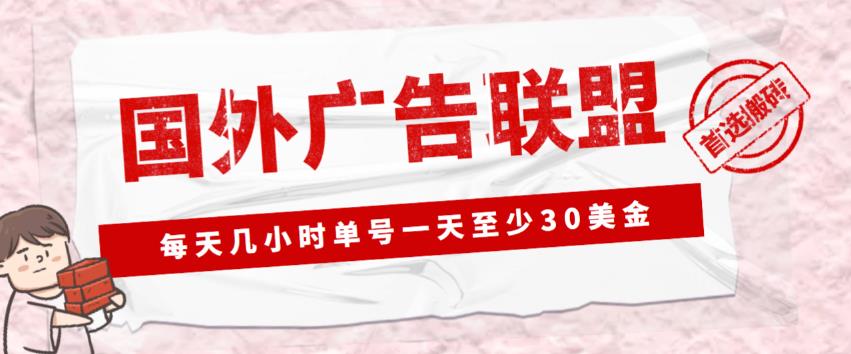 外面收费1980的最新国外LEAD广告联盟搬砖项目，单号一天至少30美金【详细玩法教程】-闪越社