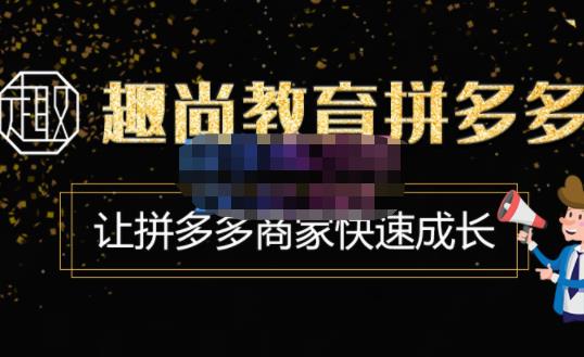 趣尚教育·拼多多运营实操VIP特训营，让拼多多商家快速成长-价值3180元-闪越社
