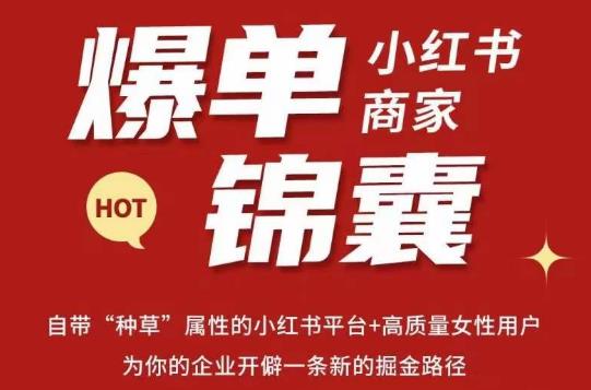 无畏·小红书商家爆单锦囊，掌握小红书各大规则，快速精准抢占行业和市场-闪越社
