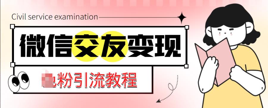微信交友变现项目，吸引全网LSP男粉精准变现，小白也能轻松上手，日入500+-闪越社