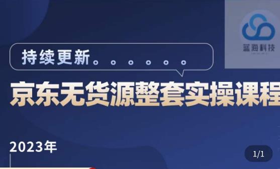 蓝七·2023京东店群整套实操视频教程，京东无货源整套操作流程大总结，减少信息差，有效做店发展-闪越社