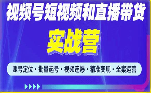2023最新微信视频号引流和变现全套运营实战课程，小白也能玩转视频号短视频和直播运营-闪越社