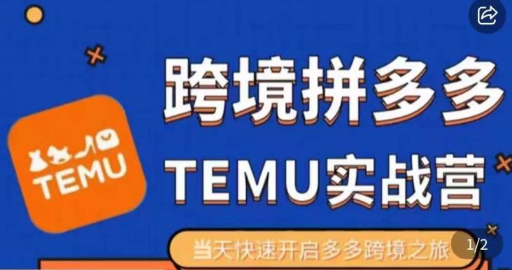 大鹏出海·拼多多跨境temu运营指导，开店注册+选品+核价上架，日出千单实战课-闪越社