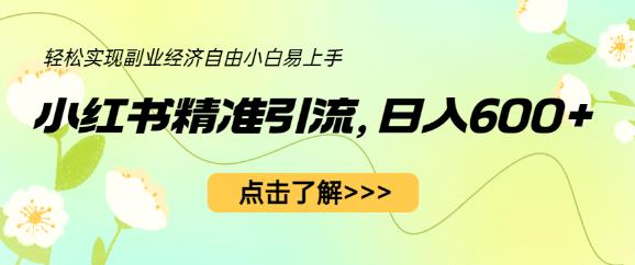 小红书精准引流，小白日入600+，轻松实现副业经济自由（教程+1153G资源）-闪越社