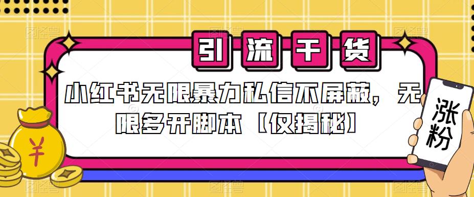 小红书无限暴力私信不屏蔽，无限多开脚本【仅揭秘】-闪越社
