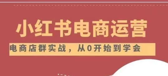 小红书店铺运营从小白到大神2.0，从入门到精通-闪越社