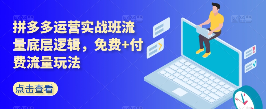 拼多多运营实战班流量底层逻辑，免费+付费流量玩法-闪越社