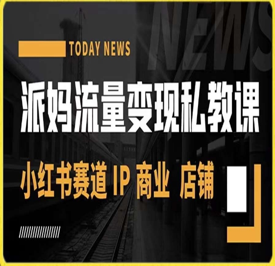 派妈流量变现私教课，小红书赛道IP  商业  店铺 -闪越社
