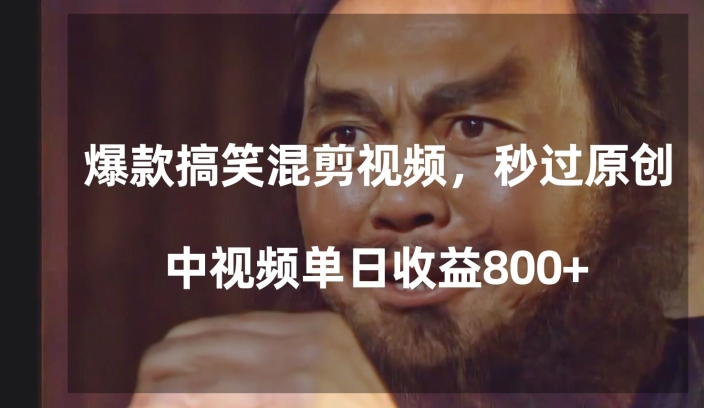 爆款搞笑混剪视频，百分百过原创，单日中视频播放收益800+【揭秘】-闪越社