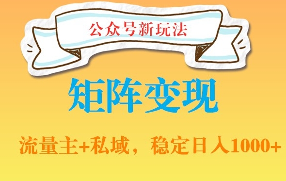 公众号软件玩法私域引流网盘拉新，多种变现，稳定日入1000【揭秘】-闪越社