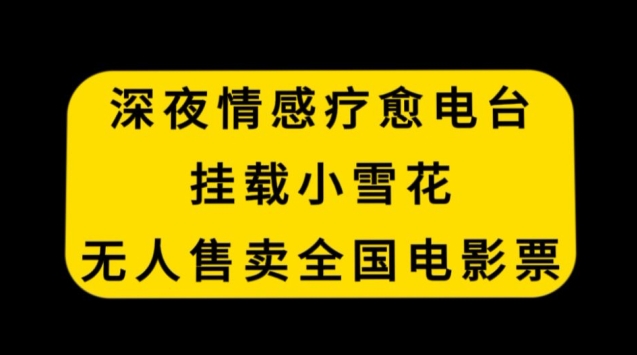 深夜情感疗愈电台，挂载小雪花，无人售卖全国电影票【揭秘】-闪越社