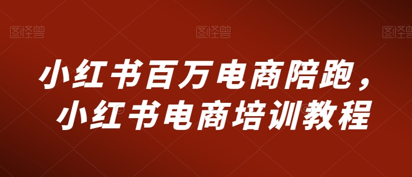小红书百万电商陪跑，小红书电商培训教程-闪越社