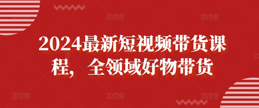 2024最新短视频带货课程，全领域好物带货-闪越社