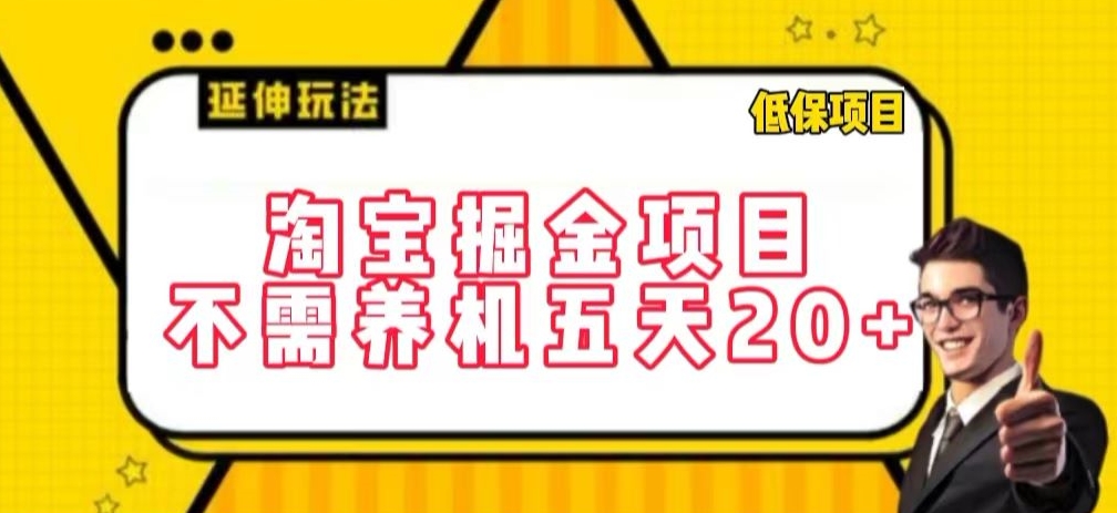 淘宝掘金项目，不需养机，五天20+，每天只需要花三四个小时【揭秘】-闪越社