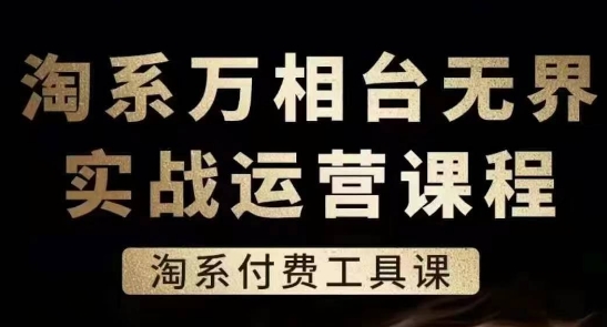 淘系万相台无界实战运营课，淘系付费工具课-闪越社