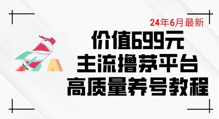 6月最新价值699的主流撸茅台平台精品养号下车攻略【揭秘】-闪越社