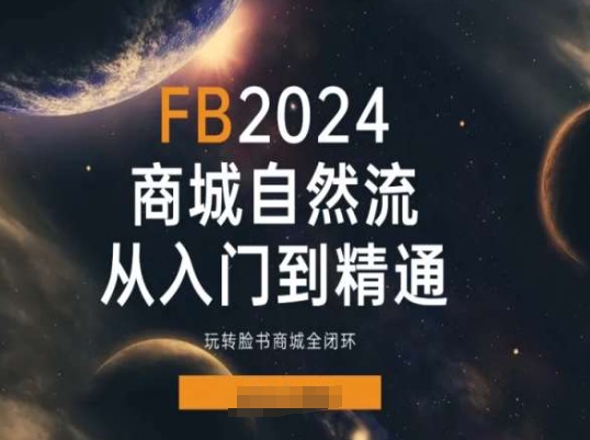 2024Faceboo商城自然流(从入门到精通)，玩转脸书商城全闭环-闪越社