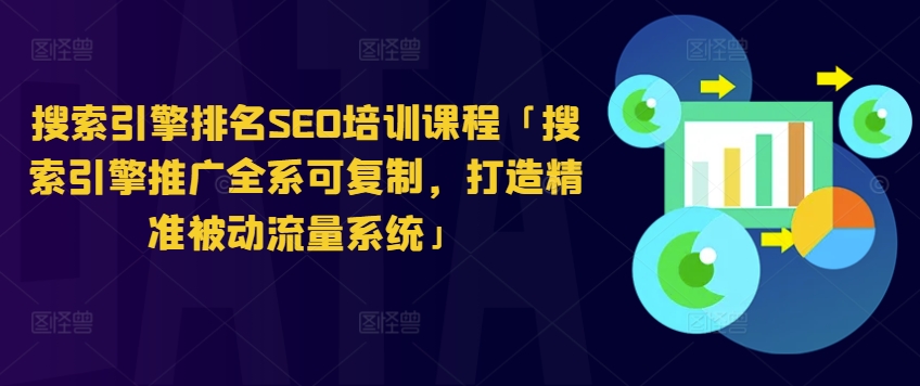 搜索引擎排名SEO培训课程「搜索引擎推广全系可复制，打造精准被动流量系统」-闪越社