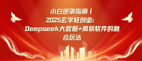 小白逆袭指南，2025玄学轻创业：Deepseek大数据+周易算法的融合玩法-闪越社