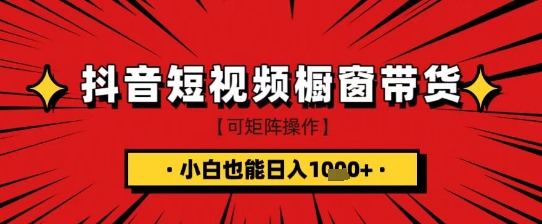 抖音短视频食品橱窗带货，小白轻松上手日入1k+【揭秘】-闪越社