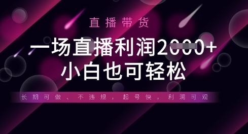半无人直播带货，一场利润数张，适合所有平台玩法，小白也可轻松-闪越社