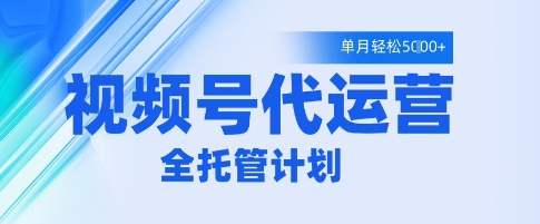 视频号代运营2.0，全程托管招募，单月轻松变现5k【揭秘】-闪越社