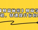 《终极财富秘密》财商学习必修课程，快速提升你的财富（18节视频课）-闪越社