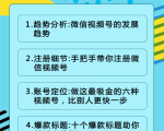视频号运营实战课2.0，目前市面上最新最全玩法，快速吸粉吸金（10节视频）-闪越社