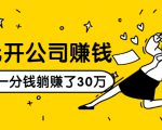 0元开公司赚钱,不花一分钱几天躺赚了30多万,详细操作流程!-闪越社