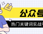 《公众号热门关键词实战引流特训营》5天涨5千精准粉，单独广点通每天赚百元-闪越社