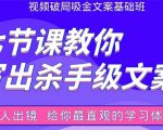 张根视频破局吸金文案班:节节课教你写出杀手级文案(附67页文案训练手册)-闪越社