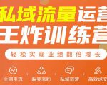 私域流量运营王炸训练营:全网引流+裂变涨粉+私域运营+高效成交-闪越社