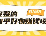 完整的知乎好物赚钱项目:轻松月入过万-可多账号操作,看完即刻上手-闪越社