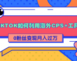 详细解析TIKTOK如何利用海外CPS+工具0粉丝轻松变现月入过万-闪越社