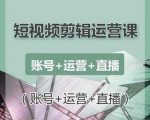 南小北短视频剪辑运营课:账号+运营+直播,零基础学习手机剪辑【视频课程】-闪越社