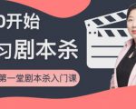 红娘子·从0开始学习剧本杀,你的第一堂剧本杀入门课 简单易懂 市场需求大-闪越社