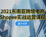 2021东南亚跨境电商Shopee实战运营课程,0基础、0经验、0投资的副业项目-闪越社