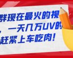 淘宝店群现在最火的视频玩法,一天几万UV的玩法,赶紧上车吃肉-闪越社