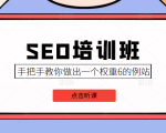 SEO培训班课程,手把手教你做出一个权重6的例站,价值8000元-闪越社