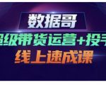 数据哥·超级带货运营+投手线上速成课,快速提升运营和熟悉学会投手技巧-闪越社