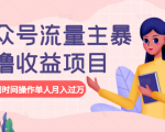 公众号流量主暴利撸收益项目,空闲时间操作单人月入过万-闪越社